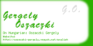 gergely oszaczki business card